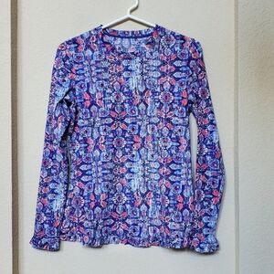 Coolibar L/S Top with Ruffled Hem and Sleeve.   Size XS